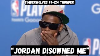 Anthony Edwards SAD after Michael Jordan DISOWNS him - Post Game Interview - Timberwolves vs Thunder