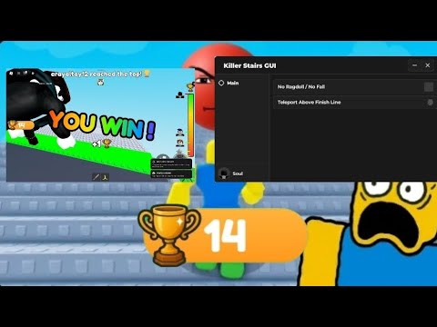 Roblox Killer Stairs Script - No Ragdoll, Teleport Finish Line (NO KEY!!!) Script İn Comments📜
