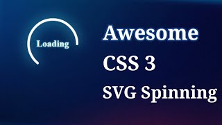 SVG Loader Animation In CSS 3 and HTML 5 || svg spinning circle || #coding #asmr #programming