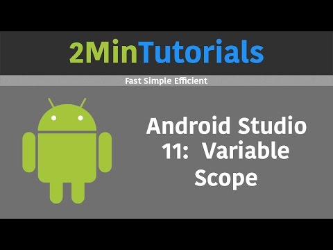 Android Studio Tutorials In 2 Minutes - 11 - Variable Scope
