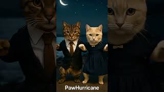 Seaside stars in love 💃🐾🌊 #CatCouple #SeasideVibes #NightDance