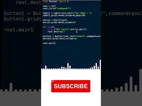HOW TO CREATE SIMPLE TKINTER GUI?#shorts #shortsvideo #tkinter