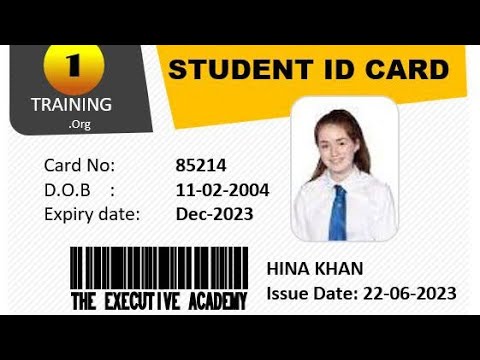 Student Card In MS Word. #ms word, #student card