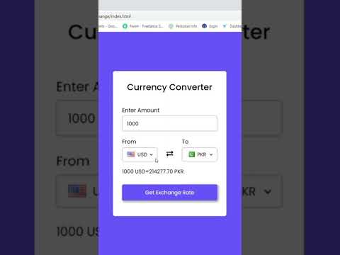 currency converter app with html css and js #website #webdeveloper #webdevelopment #web