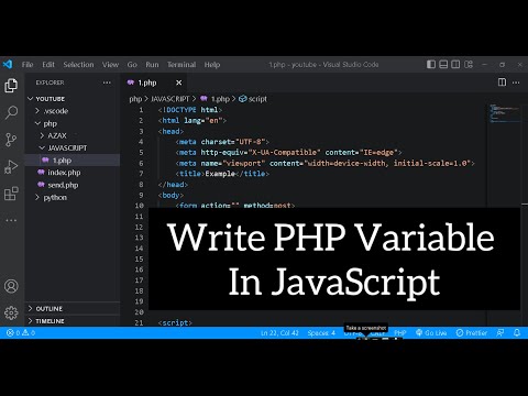 How To Write Php Variable In Javascript | Php Code In Javascript