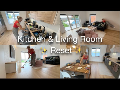 Satisfying Cleaning Motivation ✨ ASMR Kitchen & Living Room Reset | From Messy ➝ Fresh & Cozy