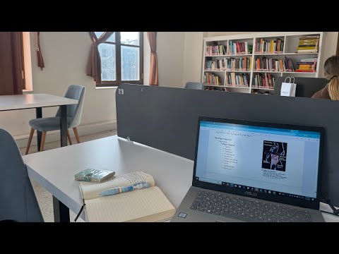 Study with me 1 hour and each 25 min 5 min rest/library/studytime😶‍🌫️⌛️📚