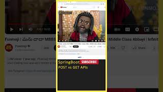 SpringBoot GET vs POST APIs, Java Spring Boot, Java Tutorial In Telugu, Java SpringBoot Tutorial