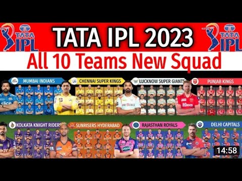 Tata IPL 2023 || All 10 Teams Full Squad || IPL 2022-23 Best Teams Players || #ipl2022 #ipl2023