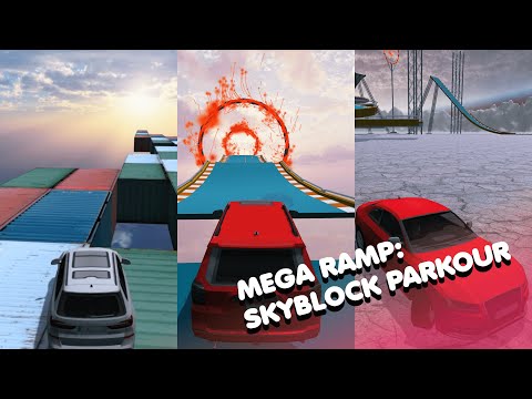 Mega ramp: skyblock parkour car jump stunts & run