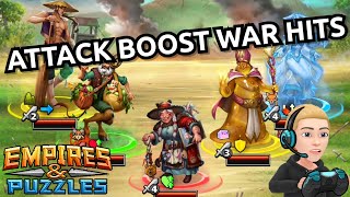 Top 25 Alliance Wars - Attack Boost - Praetorian Guardians vs Imperio Latino - Empires And Puzzles