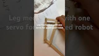 #Robotic #leg #mechanism for #quadruped #robots with one #servo