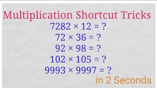 Multiplication Shortcut Tricks / Easy and Fast Way to Multiply / 3 Digit Multiplication Shortcut