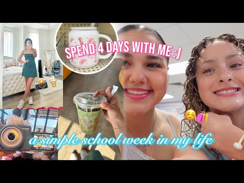 SPEND 4 DAYS WITH ME!! school week in my life | 🌞🍦🛍️