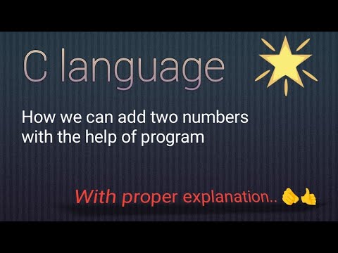 C language(Day-5)Write a program to add two numbers..!@codingworld-j1h