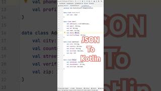 Convert Json String into Kotlin data class code quickly | Android Studio