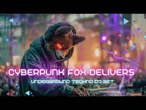 Underground Techno DJ Set ~ Cyberpunk Fox Delivers Nightclub Energy & Rave Lights