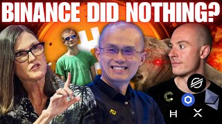 CZ (Binance) Says They Had Nothing To Do With 10/10.... Cathie Woods Opinion!! Vitalik ETH L2s Dead?