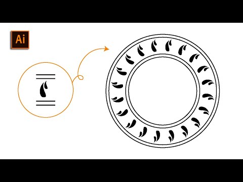 How to repeat an object / shape / pattern along a path | illustrator tutorial