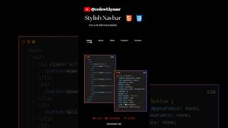 ❤️‍🔥Stylish Navbar using HTML, CSS and JavaScript #navbar #project #supportme #shorts #trending