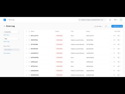 28. Error Handling and Reporting in Frappe & ERPNext