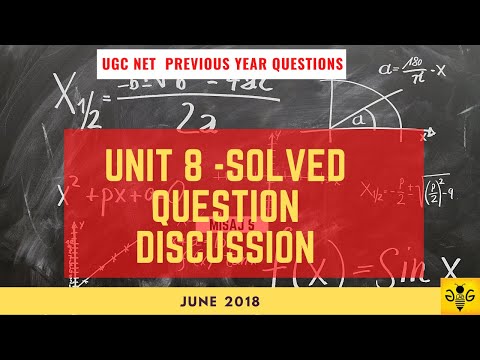Unit 8 - Jun 2018 |  Previous Year Question Paper Discussion | NTA UGC NET Computer Science |