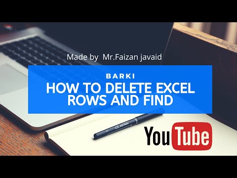 How to Delete Excel Rows and Find | Urdu & Hindi