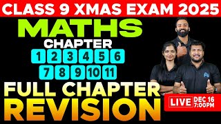 CLASS 09 X-MAS EXAM | MATHS | FULL CHAPTER REVISION | LIVE | MS SOLUTIONS