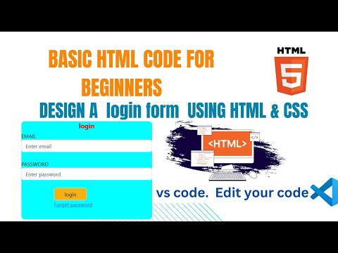 create Login form Using Html and css  | html for beginners | Login form in html & css