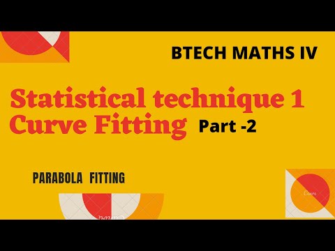 Statistical technique 1 | parabola fitting | curve fitting part -2