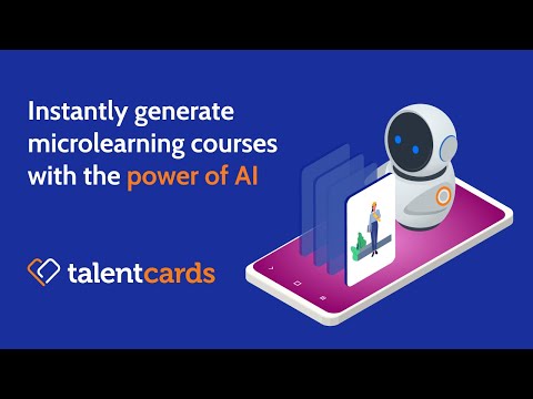 Generate microlearning courses in TalentCards instantly with the power of AI