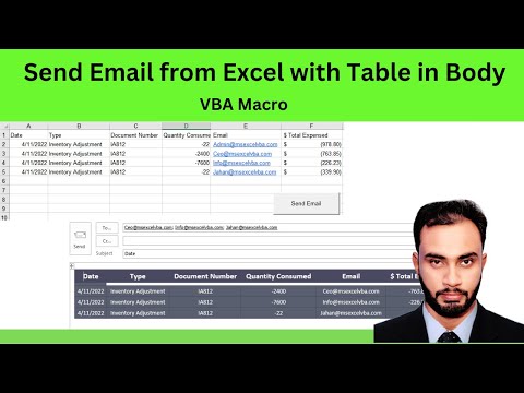 How To Send Email from Excel with Table in Outlook Body VBA Macro