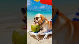 Cute golden on a vacation #aireel #aishorts #dogs  #creativeai #futureofcontent #nextgencontent