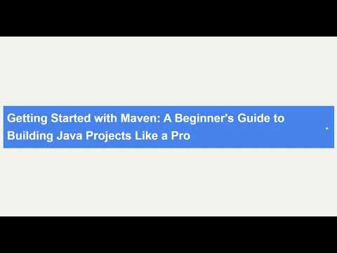 Getting Started with Maven: A Beginner's Guide to Building Java Projects Like a Pro #Maven #Java