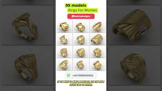 95 Model women rings #3dmodel You can visit our designer profile from the link in the description.