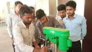 Drilling in the job in workshop#ititraining #iticoursework#experiment Drillingmachine #itiexperiment