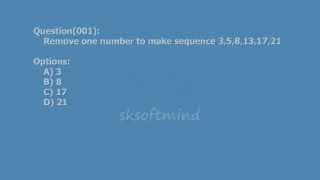 IQ Test  - MCQ Section               #92139.