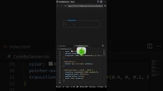 ✨ Floating Label Input using HTML & CSS #webdevelopment #coding #htmlcss #shorts