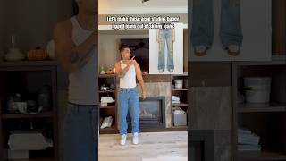 How to make baggy ripped jeans out of skinny jeans #acnestudios #baggyjeans #rippedjeans #howto #diy