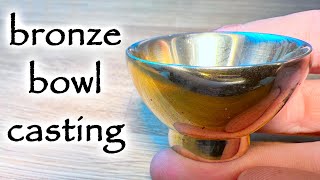 Simple DIY bronze bowl sand casting at home.