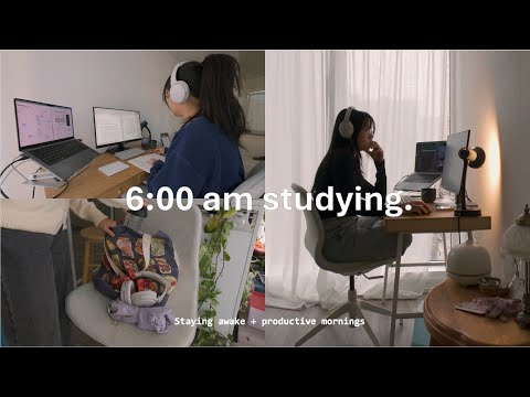 study vlog: 6AM Productive Mornings ☀️🍵 | early studying, morning routine, days in my life
