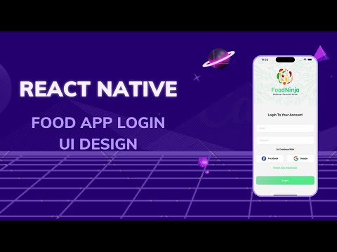 React Native Food App Login UI Design Speed Code