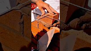 Technique for Installing Corner Bricks Measuring Thread for Precise and Strong Positioning #shorts