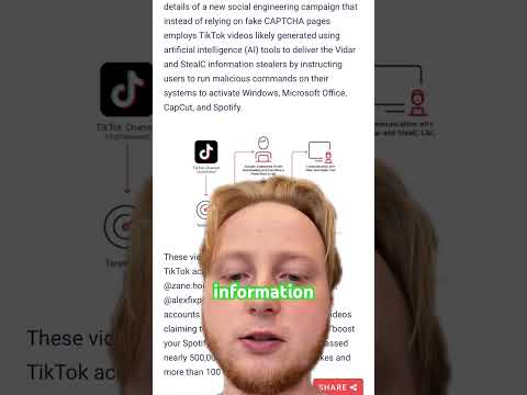 TikTok is infecting your computer  #cybersecurity