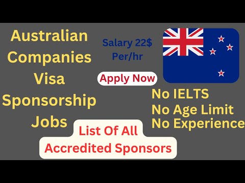 Unlock Your Future: Australia Visa Sponsorship Jobs - Your Pathway to success Down Under......