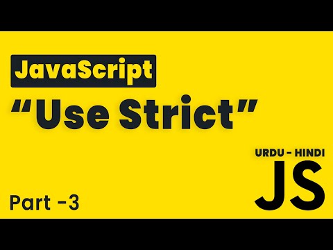 What is Use Strict in JavaScript | Lesson 3 | JavaScript Tutorial Beginning to Advance in Hindi/Urdu