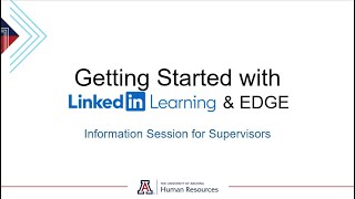 LinkedIn Learning Overview For Supervisors