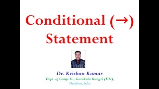 2.3 Conditional Statement | Mathematical Logic | Discrete Mathematics