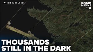 PSE crews work to restore power to 10k customers still in the dark day after storm