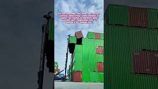 Container Crisis: Workers Perform High-Stakes Box Balancing Act!